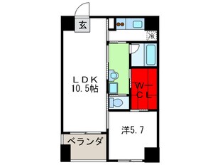 ＫＷレジデンス堺筋本町の物件間取画像